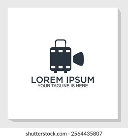 journey movie logo design concept, film and travel logo design vector
