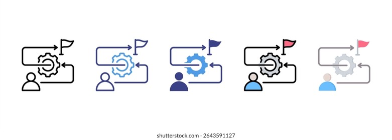 Journey Multi Style Icon Set