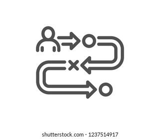 Journey path line icon. Project process sign. Quality design flat app element. Editable stroke Journey path icon. Vector