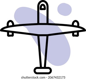 Journey plane, illustration, vector, on a white background.