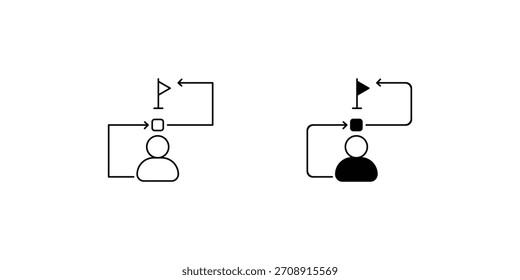 Icono de conjunto de viaje con fondo blanco Vector Ilustración de stock