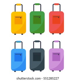 Journey suitcase travel bag vector.