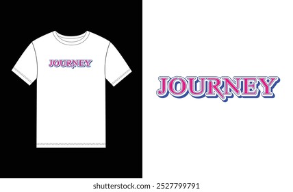 Journey  text effect vector  for graphic tee t shirt
