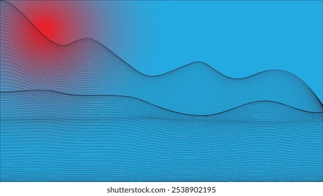 Journey through Nature's, vector abstract background wave design looking like a mountain