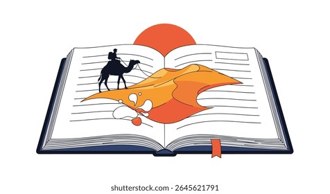 Journey Through the Sands of Knowledge in an Open Book