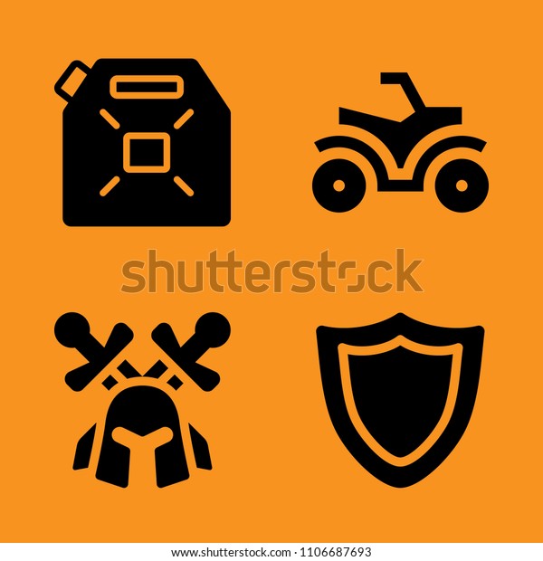 journey, tool, heraldic and oil icons set. Vector\
illustration for web and\
design