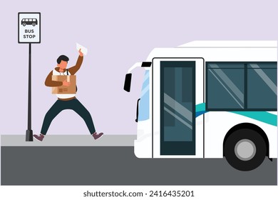 Journey or trip concept. Colored flat vector illustration isolated.