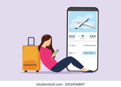 Reise- oder Reisekonzept. Farbige, flache Vektorgrafik einzeln.
