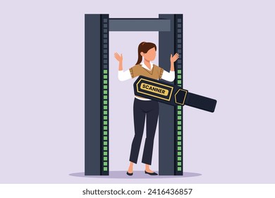 Journey or trip concept. Colored flat vector illustration isolated.