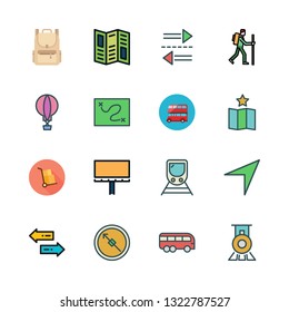 journey vector icon set