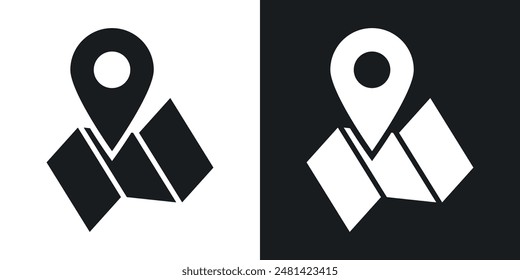 Journey vector icon set in black color.