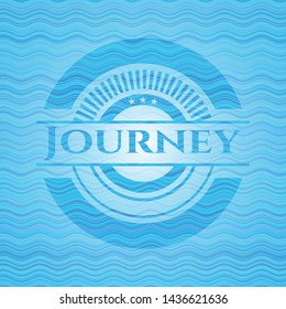 Journey water emblem background. Vector Illustration. Detailed.