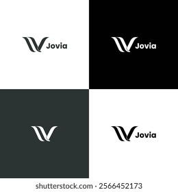 "Jovia - A Sleek and Elegant Logo Design Featuring a Dynamic 'V' Lettermark, Perfect for Modern Branding, Corporate Identities, and Innovative Business Ventures"

