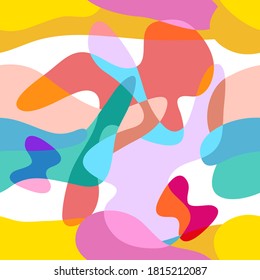 Joy. Abstract composition with overlapping shapes. Template for cards, covers, textile design.