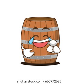 Joy barrel character cartoon style vector illustration