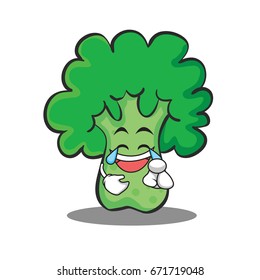 Joy broccoli chracter cartoon style