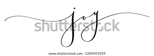 JOY brush calligraphy\
banner