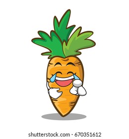 Joy carrot character cartoon style vector illustration
