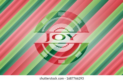 Joy christmas style emblem. Vector Illustration. Detailed.