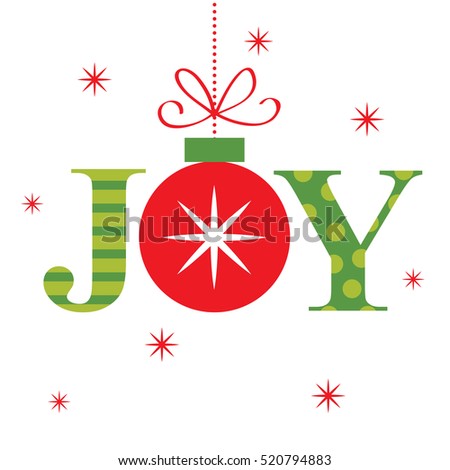 joy design with red and green color