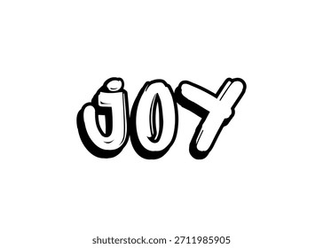 Joy graffiti word Vector fuente
Palabra de fuente del Vector en un fondo blanco