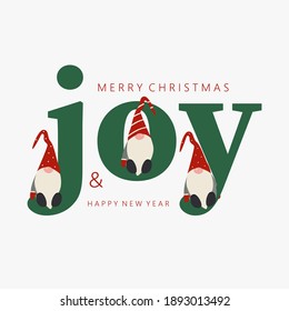 Joy - Greeting Card - Vector Stock Illustration