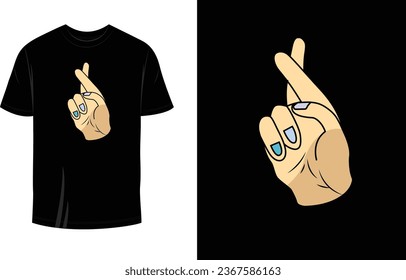 Joy Hand Sign T Shirt Design Vector