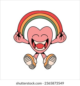 joy heart cartoon vector design