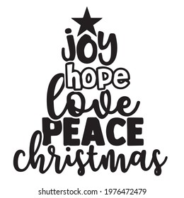 joy hope love peace christmas background, positive inspirational motivational typography quote, lettering design