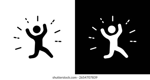 Joy icon of a flat style vector