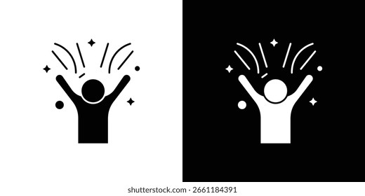 Joy icon of a flat style vector