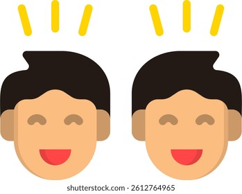 Joy Icon Flat Vector Illustration