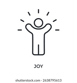 Joy Icon Outline Style. Vector Illustration For Graphic Design
