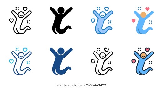 Joy icon set multiple style collection 
