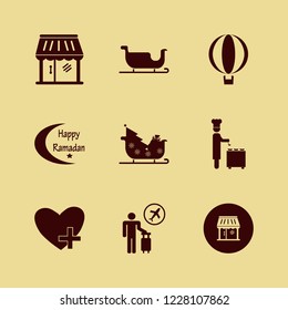 joy icon. joy vector icons set happy ramadan, favorites, tourist flying and balloon