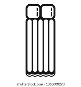 Icono de colchón inflable de alegría. Simple ilustración de alegría inflable colchón icono vector para el diseño web aislado en fondo blanco