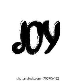 Joy, isolated lettering, word design template, vector illustration