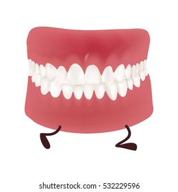 joy jaw on legs vector illustration.