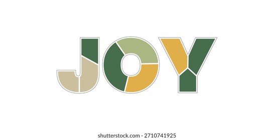 Joy letter photo collage frame for festive Christmas vibe