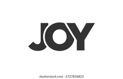 Modelo de design de logotipo JOY com texto em negrito forte e moderno. Logotipo vetorial inicial com tipografia simples e mínima. Identidade de empresa moderna ideal para a presença de marca de empresas.