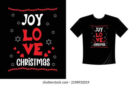 joy love Christmas t shirt design free vector svg design template 