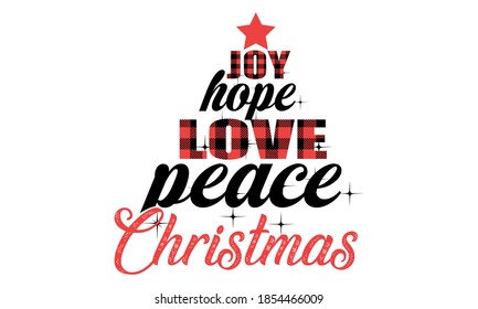 Joy Love Hope - Christmas Vector and Artclip