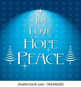 Joy Love Hope Peace Christmas