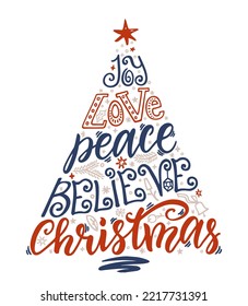 374 Joy Love Peace Believe Christmas Images, Stock Photos & Vectors 