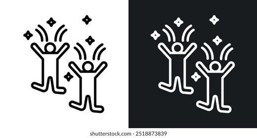 Joy outlined icon vector collection.