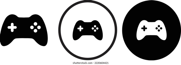 
icono del juego stick contorno negro del diseño del sitio web 
y aplicaciones móviles en modo oscuro 
Ilustración vectorial en fondo blanco