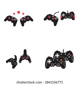 Joy stick game logo vector template