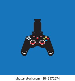 Joy stick game logo vector template