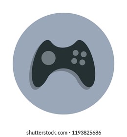 joy stick icon in badge style. One of web collection icon can be used for UI, UX