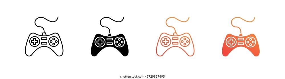 Coleção de Conjunto de Ícones de Estilo Múltiplo Joy Stick